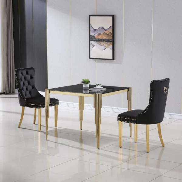 DT0312 Square Tempered Glass Dining Table By Artisan Furniture 28