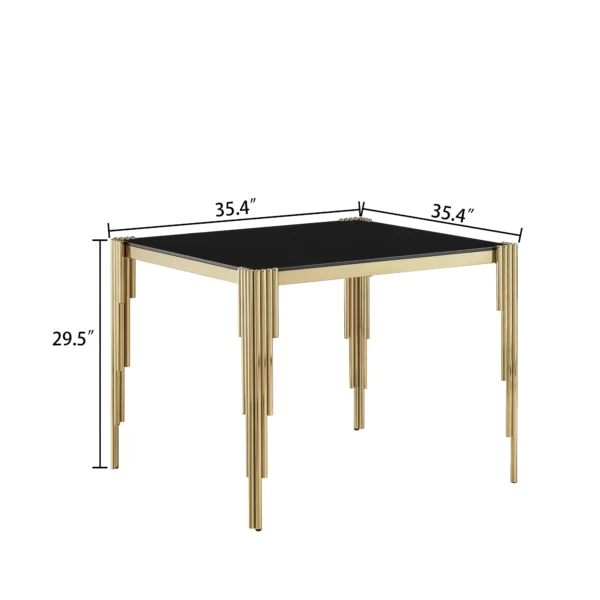 DT0312 Square Tempered Glass Dining Table By Artisan Furniture 29
