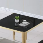 DT0312 Square Tempered Glass Dining Table By Artisan Furniture Dining Room Furniture Mobilia Cleopatra 54 DT0312 Square Tempered Glass Dining Table By Artisan Furniture 54