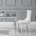 DT0312 Square Tempered Glass Dining Table By Artisan Furniture Dining Room Furniture Mobilia Cleopatra 61 DT0312 Square Tempered Glass Dining Table By Artisan Furniture 61