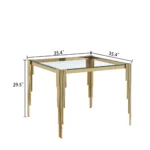 DT0312 Square Tempered Glass Dining Table By Artisan Furniture Dining Room Furniture Mobilia Cleopatra 63 DT0312 Square Tempered Glass Dining Table By Artisan Furniture 63