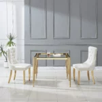 DT0312 Square Tempered Glass Dining Table By Artisan Furniture Dining Room Furniture Mobilia Cleopatra 70 DT0312 Square Tempered Glass Dining Table By Artisan Furniture 70