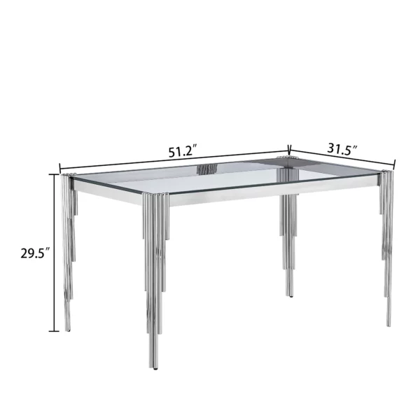 DT0313 Glass Tempered Dining Table By Artisan Furniture 25