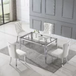 DT0313 Glass Tempered Dining Table By Artisan Furniture Luxury Dining Tables Mobilia Cleopatra 49 DT0313 Glass Tempered Dining Table By Artisan Furniture 49