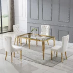 DT0313 Glass Tempered Dining Table By Artisan Furniture Luxury Dining Tables Mobilia Cleopatra 54 DT0313 Glass Tempered Dining Table By Artisan Furniture 54