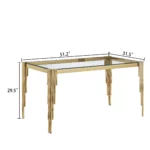 DT0313 Glass Tempered Dining Table By Artisan Furniture Luxury Dining Tables Mobilia Cleopatra 57 DT0313 Glass Tempered Dining Table By Artisan Furniture 57