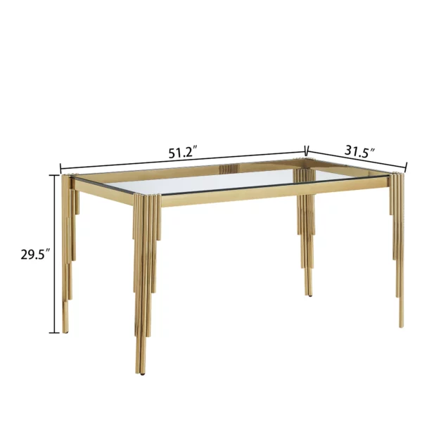 DT0313 Glass Tempered Dining Table By Artisan Furniture 36
