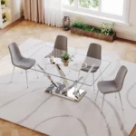 DT034 Glass Top Dining Room Table by Artisan Furniture 18