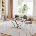 DT034 Glass Top Dining Room Table by Artisan Furniture 20