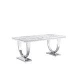 DT317 White Marble Top Dining Room Table by Artisan Furniture Dining Room Furniture Mobilia Cleopatra 41 DT317 White Marble Top Dining Room Table by Artisan Furniture 41
