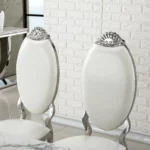 DT317 White Marble Top Dining Room Table by Artisan Furniture Dining Room Furniture Mobilia Cleopatra 43 DT317 White Marble Top Dining Room Table by Artisan Furniture 43