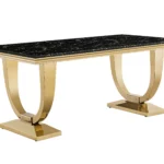 DT317 White Marble Top Dining Room Table by Artisan Furniture Dining Room Furniture Mobilia Cleopatra 47 DT317 White Marble Top Dining Room Table by Artisan Furniture 47