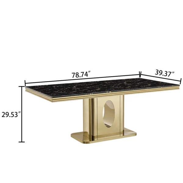 DT318 White Marble Dining Room Table by Artisan Furniture 12