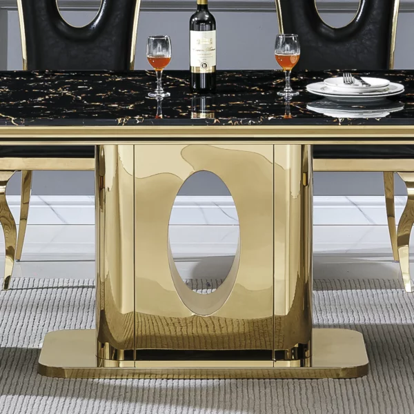 DT318 White Marble Dining Room Table by Artisan Furniture 13