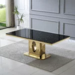 DT318 White Marble Dining Room Table by Artisan Furniture 22