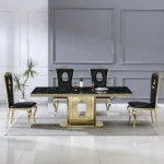 DT318 White Marble Dining Room Table by Artisan Furniture 23