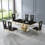 DT318 White Marble Dining Room Table by Artisan Furniture 24