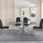 DT5015 Modern Glass Top Dining Table by Artisan Furniture Dining Room Furniture Mobilia Cleopatra 26 DT5015 Modern Glass Top Dining Table by Artisan Furniture 26