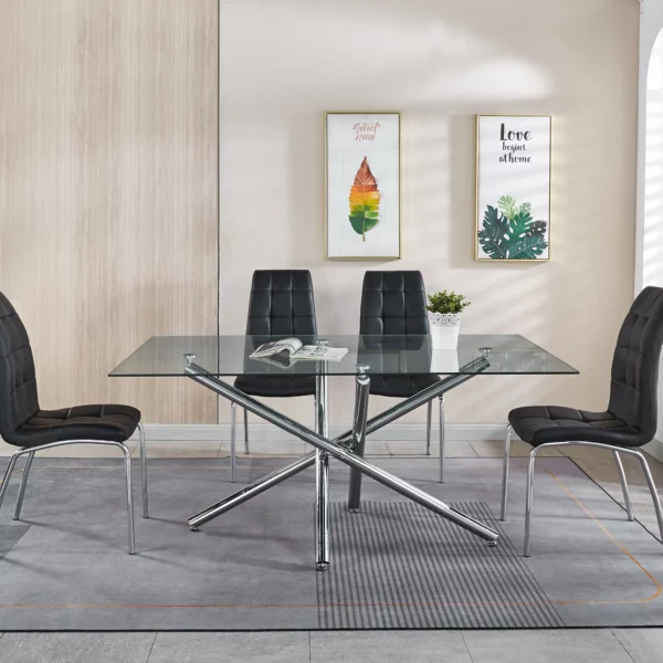 DT5015 Modern Glass Top Dining Table by Artisan Furniture 15
