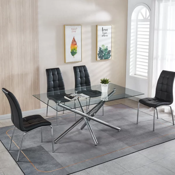 DT5015 Modern Glass Top Dining Table by Artisan Furniture 17
