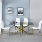 DT5015 Modern Glass Top Dining Table by Artisan Furniture Dining Room Furniture Mobilia Cleopatra 34 DT5015 Modern Glass Top Dining Table by Artisan Furniture 34