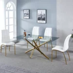 DT5015 Modern Glass Top Dining Table by Artisan Furniture Dining Room Furniture Mobilia Cleopatra 25 DT5015 Modern Glass Top Dining Table by Artisan Furniture 25