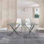 DT5016 Glass Top Table Dining Room by Artisan Furniture Dining Room Furniture Mobilia Cleopatra 26 DT5016 Glass Top Table Dining Room by Artisan Furniture 26