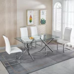 DT5016 Glass Top Table Dining Room by Artisan Furniture Dining Room Furniture Mobilia Cleopatra 27 DT5016 Glass Top Table Dining Room by Artisan Furniture 27