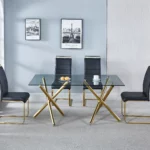 DT5016 Glass Top Table Dining Room by Artisan Furniture Dining Room Furniture Mobilia Cleopatra 28 DT5016 Glass Top Table Dining Room by Artisan Furniture 28