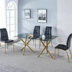 DT5016 Glass Top Table Dining Room by Artisan Furniture Dining Room Furniture Mobilia Cleopatra 21 DT5016 Glass Top Table Dining Room by Artisan Furniture 21
