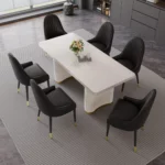 DCK80 Leather Dining Chair With Metal Legs by Artisan Furniture Dining Chair & Bench Mobilia Cleopatra 17 DCK80 Leather Dining Chair With Metal Legs by Artisan Furniture 17