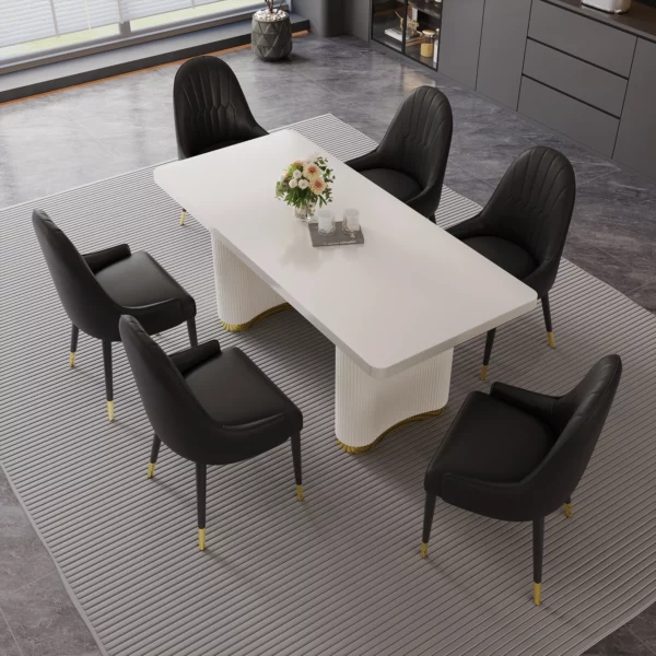 DCK80 Leather Dining Chair With Metal Legs by Artisan Furniture 11