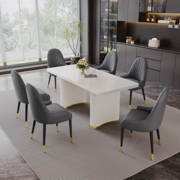 DCK80 Leather Dining Chair With Metal Legs by Artisan Furniture 12