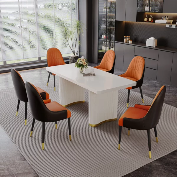 DCK80 Leather Dining Chair With Metal Legs by Artisan Furniture 13