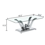 CT033 Rectangular Glass Table Top Coffee Table By Artisan Furniture Luxury Coffee Tables Mobilia Cleopatra 24 CT033 Rectangular Glass Table Top Coffee Table By Artisan Furniture 24