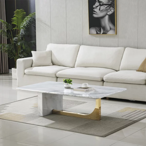 CT303 White Marble Coffee Table by Artisan Furniture 10