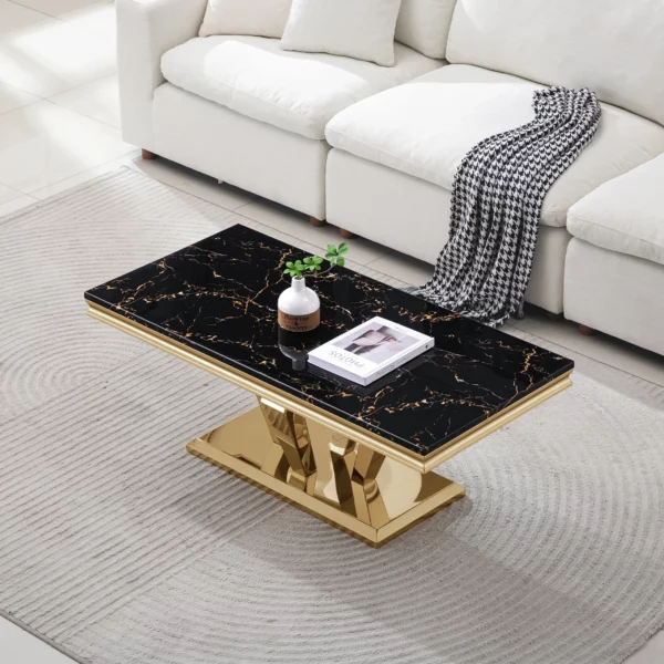 CT308 Rectangular Marble Coffee Table by Artisan Furniture 14