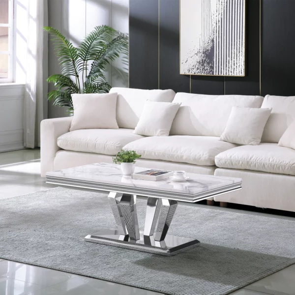 CT308 Rectangular Marble Coffee Table by Artisan Furniture 16