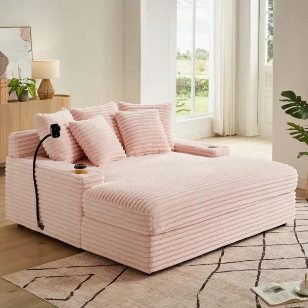 9019 Modern Velvet Sofa Bed Loveseat by Artisan Furniture 17