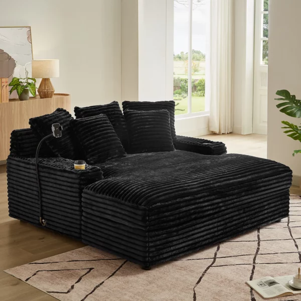 9019 Modern Velvet Sofa Bed Loveseat by Artisan Furniture 21