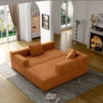 8090 Chenille Fabric Sectional Sofa by Artisan Furniture Luxury Living Room Furniture Mobilia Cleopatra 25 8090 Chenille Fabric Sectional Sofa by Artisan Furniture 25