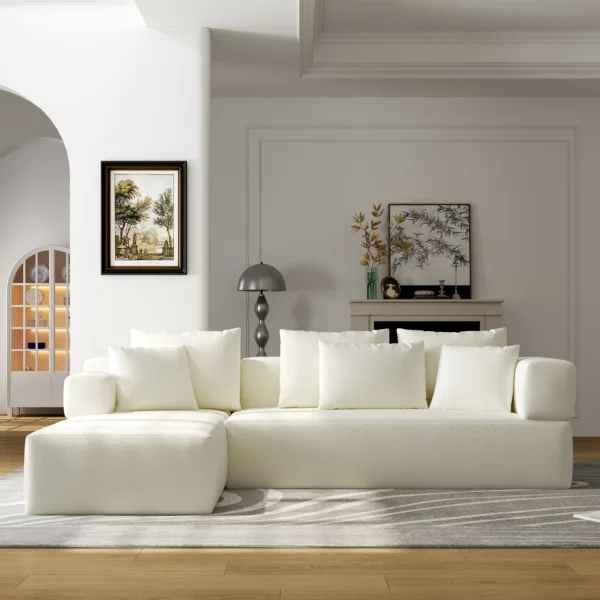 8090 Chenille Fabric Sectional Sofa by Artisan Furniture 16
