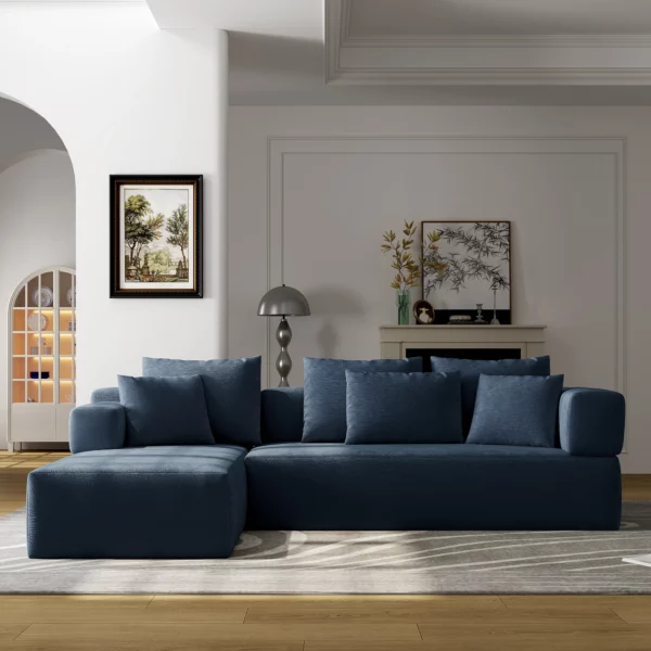 8090 Chenille Fabric Sectional Sofa by Artisan Furniture 17