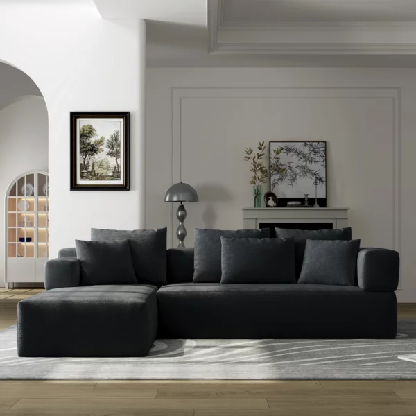 8090 Chenille Fabric Sectional Sofa by Artisan Furniture 21