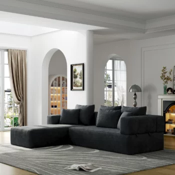 8090 Chenille Fabric Sectional Sofa by Artisan Furniture