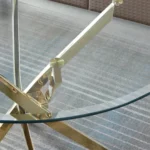 DT666 Round Tempered Glass Dining Table By Artisan Furniture - Image 5