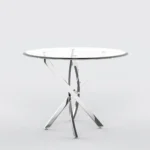 DT666 Round Tempered Glass Dining Table By Artisan Furniture - Image 6