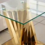 ET031 Glass Pedestal Table Top End Table by Artisan Furniture - Image 3