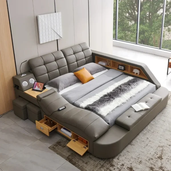 L9016 Leather Bed With Storage By Artisan Furniture - Image 4