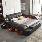 L9016 Leather Bed With Storage By Artisan Furniture